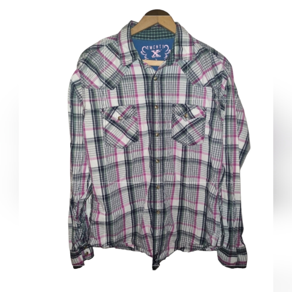 Wrangler Women's Twenty X Pearl Snapped Western Rodeo Shirt Size Large
